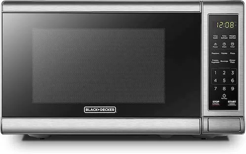 Digital Microwave Oven with Turntable Push-Button Door