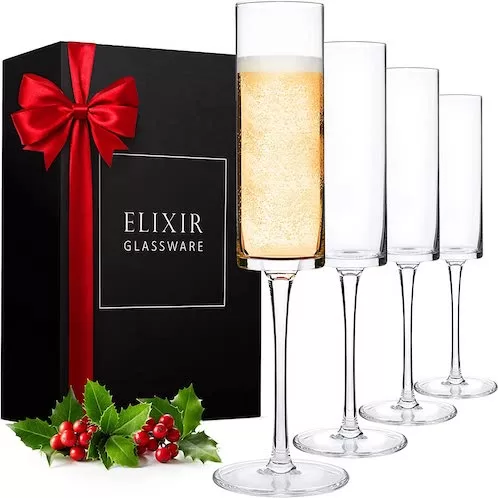 ELIXIR GLASSWARE Champagne Flutes