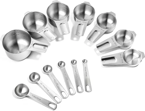 13 PC Stainless Steel Measuring Cup Spoon Set